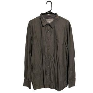 Men’s American Eagle Outfitters Black and White Strip Button Down | Size: XL